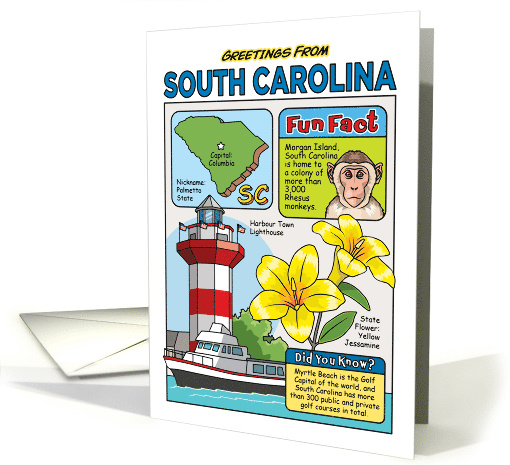 Greetings From South Carolina Symbols Fun Facts Nickname... (1873648)