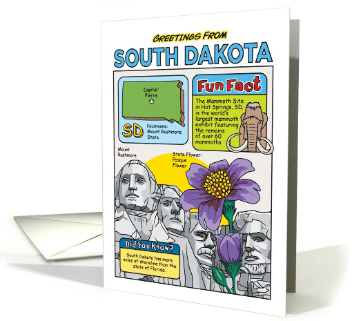 Greetings From South Dakota Symbols Fun Facts Nickname... (1873654)