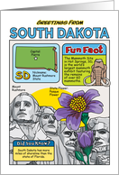Greetings From South Dakota Symbols Fun Facts Nickname and Capitol Blank Inside card