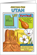 Greetings From Utah Symbols Fun Facts Nickname and Capitol Blank Inside card