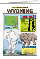 Greetings From Wyoming Symbols Fun Facts Nickname and Capitol Blank Inside card