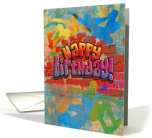 Birthday, for Skateboarders, Graffiti Wall with Skaters card (945809)