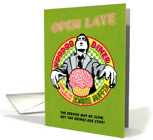 Zombie Voodoo Diner Humorous Halloween card (946233)