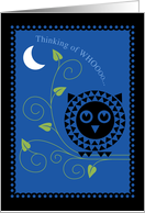 Owl in Tree Under Moon Thinking of You card