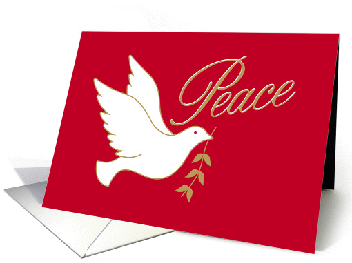 Merry Christmas, Peace Dove with Olive Branch card (947109)