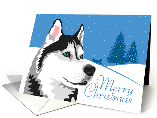 Christmas, Siberian Husky, From Our Pack to Yours card (951529)
