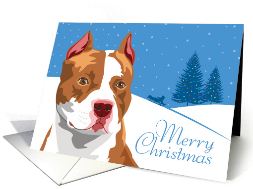 Christmas, American Pit Bull, From Our Pack to Yours card (951531)