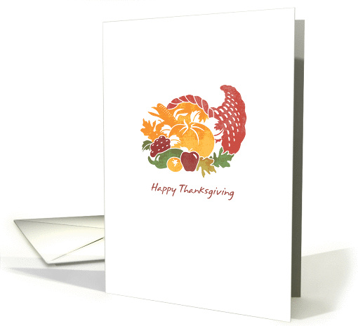 Happy Thanksgiving Cornucopia Artwork card (978411)
