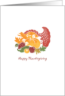Happy Thanksgiving Cornucopia Artwork card