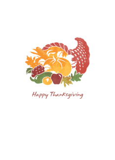Happy Thanksgiving Cornucopia Artwork