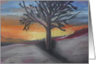 Lonely Nights Lonely Tree at Sunset card