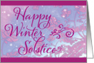 Happy Winter Solstice - Magenta card