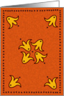 Blank - orange with yellow tulips card