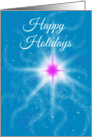Happy Holidays Pink Star card