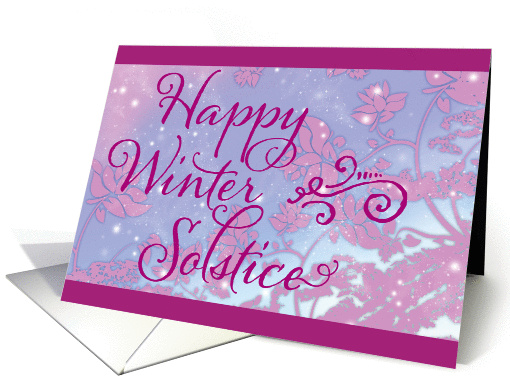 Happy Winter Solstice - Magenta card (1202962)