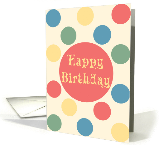 Birthday - Retro Polka Dots card (948634)