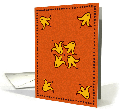 Blank - orange with yellow tulips card (951625)