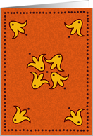 Blank - orange with yellow tulips card