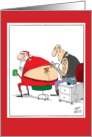 Santa Tattoo Trampstamp Holiday Humor card