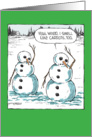 Snowmen Armpit Carrot Smell Christmas Holiday Humor card