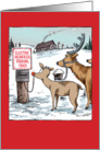 Electric Reindeer Parking at Charging Station card