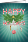 Seasonal Sentiments Candy Canes Christmas card