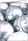 Visions In Silver Christmas Ornaments card