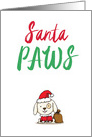 Santa Paws It Was The Pun Before Christmas - Dog with Doodled Punny Saying card