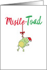 Mistletoad It Was The Pun Before Christmas - Frog with Doodled Punny Saying card