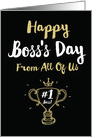 Happy Boss’s Day From All with Work Themed Wishes For Your Employer card