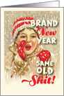 Brand New Year: Humorous Christmas Card with Fed Up Child card