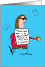 Blind Mullet Hilarious Hair Birthday Card Featuring by John Callahan card