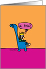 Tiny Ruler: Hysterical King Birthday Greeting Card by John Callahan card