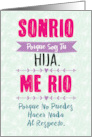 Smiling Daughter Father’s Day Card - Spanish card