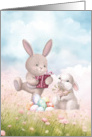 Fluffy Bunnies Easter Card