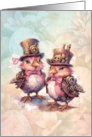 Steampunk Chicken Family Easter Card