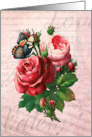 Vintage Blossoms Valentine’s Day Card