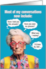 Most Conversations Birthday card