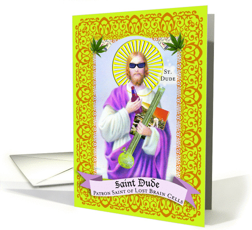 St. Dude Funny Happy Birthday Mortal Sins card (1024161)