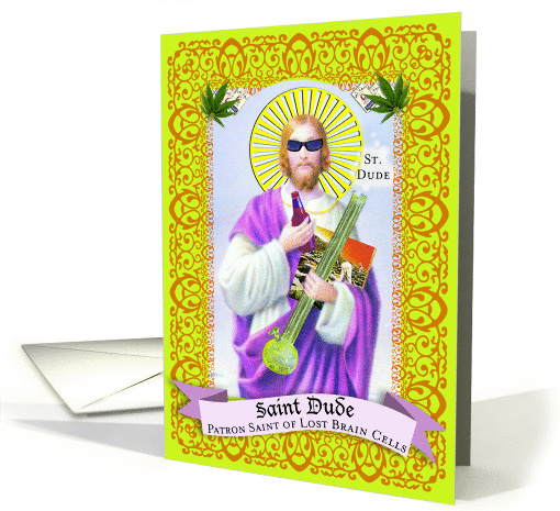 St. Dude Funny Happy Birthday Mortal Sins card (1024161)