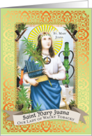 St. Mary Juana Funny Sacrilegious Birthday Card