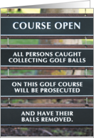 Golf Balls Removed Humor Birthday Card