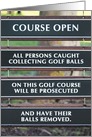 Golf Balls Removed Humor Birthday Card