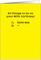 40 Things To Do Sex...