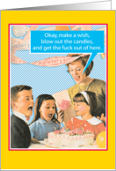 Blow Out Funny Retro Birthday Card