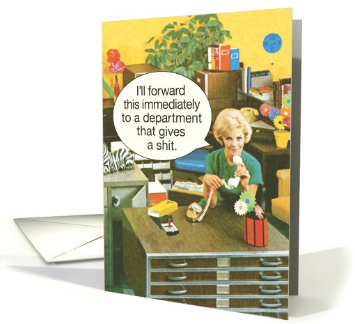 Department Gives a Shit Office Humor Birthday card (1089962)