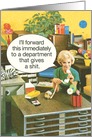 Department Gives a Shit Office Humor Birthday Card