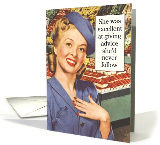 Excellent At Giving Advice Birthday Paper card (1089964)