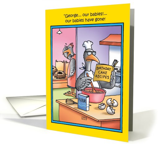 Babies Have Gone Eggs Funny Birthday card (1089984)