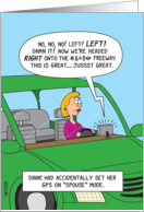 GPS Spouse Mode Funny Birthday Card